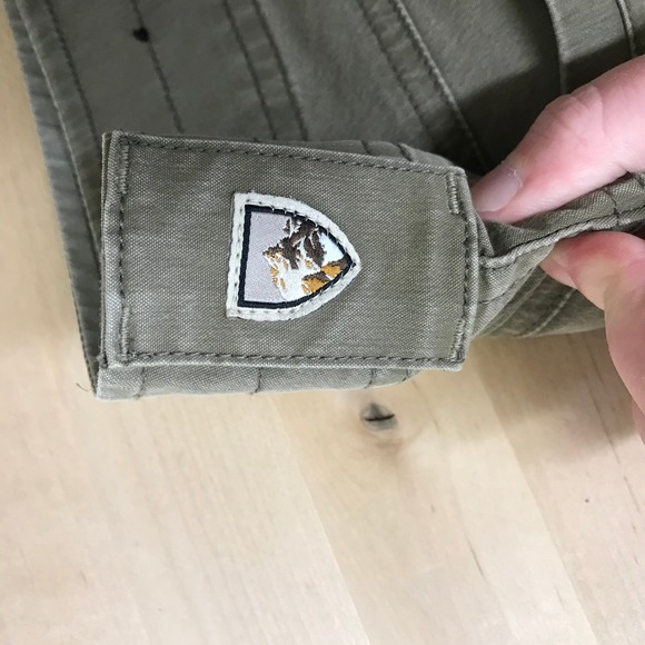 Kuhl Rydr Mens 36 Olive Green Cotton Blend Hiking Utility Cargo Shorts - Picture 10 of 11